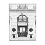 Shop 31 Rue Cambon B&W II Canvas Art Print-Black, Grey, Hamptons, Portrait, View All, White-framed wall decor artwork