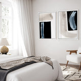 Shop Adjacent 1 Canvas Art Print-Abstract, Black, Dan Hobday, Neutrals, Portrait, Rectangle, View All-framed wall decor artwork