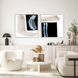 Shop Adjacent 2 (Square) Canvas Art Print-Abstract, Black, Dan Hobday, Square, View All-framed wall decor artwork