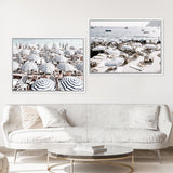 Shop A Day At Fontelina I Photo Canvas Art Print-Amalfi Coast Italy, Blue, Coastal, Hamptons, Landscape, Photography, Photography Canvas Prints, View All-framed wall decor artwork