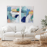 Shop Beguiled II Canvas Art Print-Abstract, Blue, PC, Portrait, Rectangle, View All-framed wall decor artwork