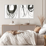 Shop Black Streaks II (Square) Canvas Art Print-Abstract, Black, PC, Square, View All, White-framed wall decor artwork