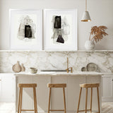 Shop Blotting Ink II Art Print-Abstract, Black, Grey, PC, Portrait, Rectangle, View All-framed painted poster wall decor artwork