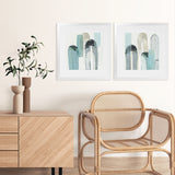 Shop Blue Arches II (Square) Art Print-Abstract, Blue, PC, Square, View All-framed painted poster wall decor artwork