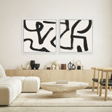 Shop Brooklyn 1 (Square) Canvas Art Print-Abstract, Black, Dan Hobday, Neutrals, Square, View All-framed wall decor artwork