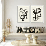 Shop Conte II Canvas Art Print-Abstract, Black, PC, Portrait, Rectangle, View All-framed wall decor artwork