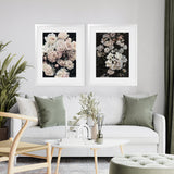 Shop Dark Blooms I Art Print-Black, Botanicals, Florals, Hamptons, Neutrals, Portrait, View All-framed painted poster wall decor artwork