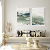 Shop Emerald Daze II Canvas Art Print-Abstract, Green, PC, Portrait, Rectangle, View All-framed wall decor artwork