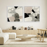 Shop Entangled II (Square) Canvas Art Print-Abstract, Black, Neutrals, PC, Square, View All-framed wall decor artwork
