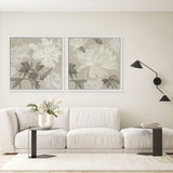 Shop Floral Lines II (Square) Canvas Art Print-Abstract, Neutrals, PC, Square, View All-framed wall decor artwork