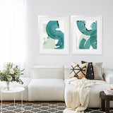 Shop Green Movement I Art Print-Abstract, Green, PC, Portrait, Rectangle, View All-framed painted poster wall decor artwork