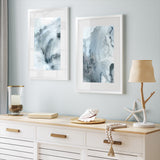 Shop Indigo Mint Bubbles III Indigo Version Art Print-Abstract, Blue, PC, Portrait, Rectangle, View All-framed painted poster wall decor artwork