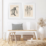 Shop Ink Sketch Daffodils Art Print-Black, Botanicals, Portrait, Rectangle, View All, WA-framed painted poster wall decor artwork