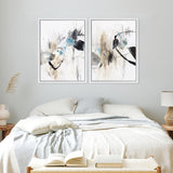 Shop Inked In Black II Canvas Art Print-Abstract, Neutrals, PC, Portrait, Rectangle, View All, White-framed wall decor artwork