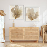 Shop Luxe Coral I (Square) Canvas Art Print-Abstract, Brown, PC, Square, View All-framed wall decor artwork