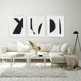Shop Minimal Black 3 Art Print-Abstract, Black, Dan Hobday, Neutrals, Portrait, Rectangle, View All-framed painted poster wall decor artwork