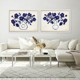 Shop Modern Blue I Canvas Art Print-Blue, Florals, Horizontal, Rectangle, View All, WA-framed wall decor artwork