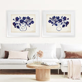 Shop Modern Blue I Art Print-Blue, Florals, Horizontal, Rectangle, View All, WA-framed painted poster wall decor artwork