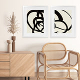 Shop Mono Brush 2 Art Print-Abstract, Black, Dan Hobday, Neutrals, Portrait, Rectangle, View All-framed painted poster wall decor artwork