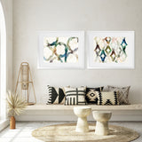 Shop Call of Morocco Art Print-Abstract, Blue, Green, Horizontal, PC, Rectangle, View All-framed painted poster wall decor artwork