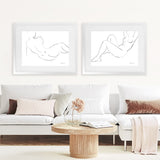 Shop Nude Sketch II Art Print-Abstract, Horizontal, Rectangle, View All, WA, White-framed painted poster wall decor artwork