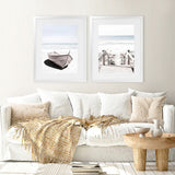 Shop Old Boat Photo Art Print-Coastal, Hamptons, Neutrals, Photography, Portrait, View All, White-framed poster wall decor artwork