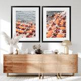 Shop One Fire Club II Photo Art Print-Amalfi Coast Italy, Coastal, Orange, Photography, Portrait, View All-framed poster wall decor artwork