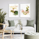 Shop Palette of Spring I Canvas Art Print-Abstract, Green, Portrait, Rectangle, View All, WA, White-framed wall decor artwork