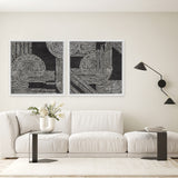 Shop Pearl Dots II (Square) Canvas Art Print-Abstract, Black, PC, Square, View All-framed wall decor artwork