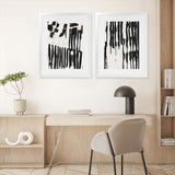 Shop Piano Rhythm II Art Print-Abstract, Black, PC, Portrait, Rectangle, View All-framed painted poster wall decor artwork