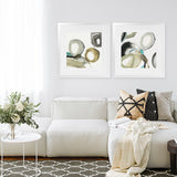 Shop Rings And Lines II (Square) Art Print-Abstract, Green, Grey, PC, Square, View All-framed painted poster wall decor artwork