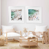 Salento Beach Day Swims I (Square) Photo Art Print