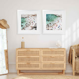 Salento Beach Day Swims II (Square) Photo Art Print