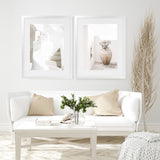 Shop Santorini Urn Photo Art Print-Boho, Coastal, Greece, Neutrals, Photography, Portrait, View All, White-framed poster wall decor artwork