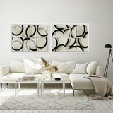 Shop Space Time I Canvas Art Print-Abstract, Black, Horizontal, PC, Rectangle, View All-framed wall decor artwork