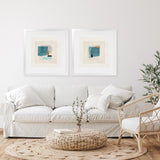 Shop Square Form I (Square) Art Print-Abstract, Blue, Neutrals, PC, Square, View All-framed painted poster wall decor artwork