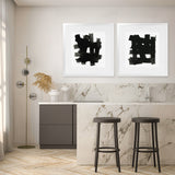 Shop Stacking Together I (Square) Art Print-Abstract, Black, PC, Square, View All-framed painted poster wall decor artwork