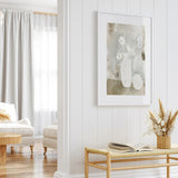 Shop Sunday Blooms Art Print-Abstract, Green, Neutrals, Portrait, Rectangle, View All-framed painted poster wall decor artwork