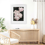 Shop Pink Roses Art Print-Florals, Green, Hamptons, Pink, Portrait, View All-framed painted poster wall decor artwork