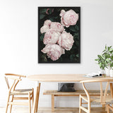 Shop Pink Roses Canvas Art Print-Florals, Green, Hamptons, Pink, Portrait, View All-framed wall decor artwork