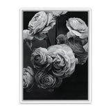 Shop Black & White Bouquet Canvas Art Print-Black, Florals, Hamptons, Portrait, Scandinavian, View All-framed wall decor artwork