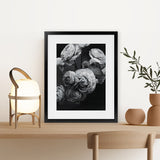 Shop Black & White Bouquet Art Print-Black, Florals, Hamptons, Portrait, Scandinavian, View All-framed painted poster wall decor artwork