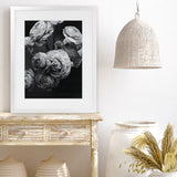 Shop Black & White Bouquet Art Print-Black, Florals, Hamptons, Portrait, Scandinavian, View All-framed painted poster wall decor artwork