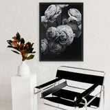 Shop Black & White Bouquet Canvas Art Print-Black, Florals, Hamptons, Portrait, Scandinavian, View All-framed wall decor artwork