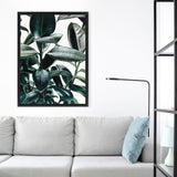 Shop Rubber Plant Canvas Art Print-Botanicals, Green, Hamptons, Portrait, Tropical, View All-framed wall decor artwork