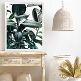 Shop Rubber Plant Art Print-Botanicals, Green, Hamptons, Portrait, Tropical, View All-framed painted poster wall decor artwork