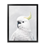 Shop White Cockatoo Art Print-Animals, Baby Nursery, Birds, Portrait, View All, White-framed painted poster wall decor artwork
