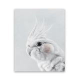 Shop Cockatiel Art Print-Animals, Baby Nursery, Birds, Grey, Portrait, View All, White-framed painted poster wall decor artwork