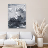Shop Cloudscape Canvas Art Print-Black, Grey, Portrait, Scandinavian, View All-framed wall decor artwork