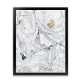 Shop White Flowers Art Print-Florals, Portrait, View All, White-framed painted poster wall decor artwork